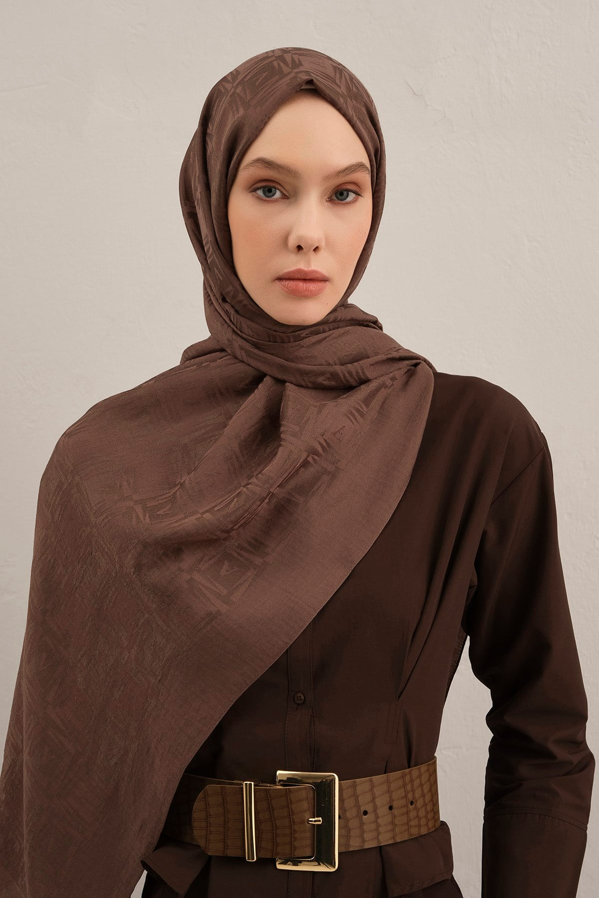 Armine Lyocell Naia Kare Monogram Şal 6 11