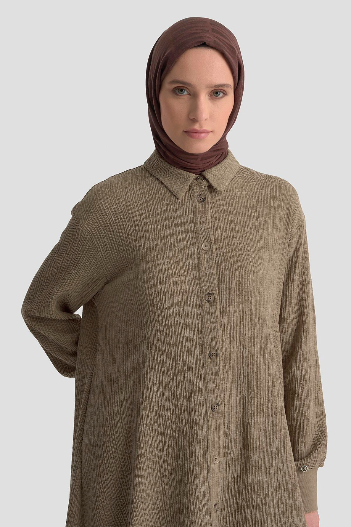 ARMİNE TREND Ribana Detaylı Asimetrik Kesim Fitilli Pantolonlu İkili Takım Camel 25KT6103