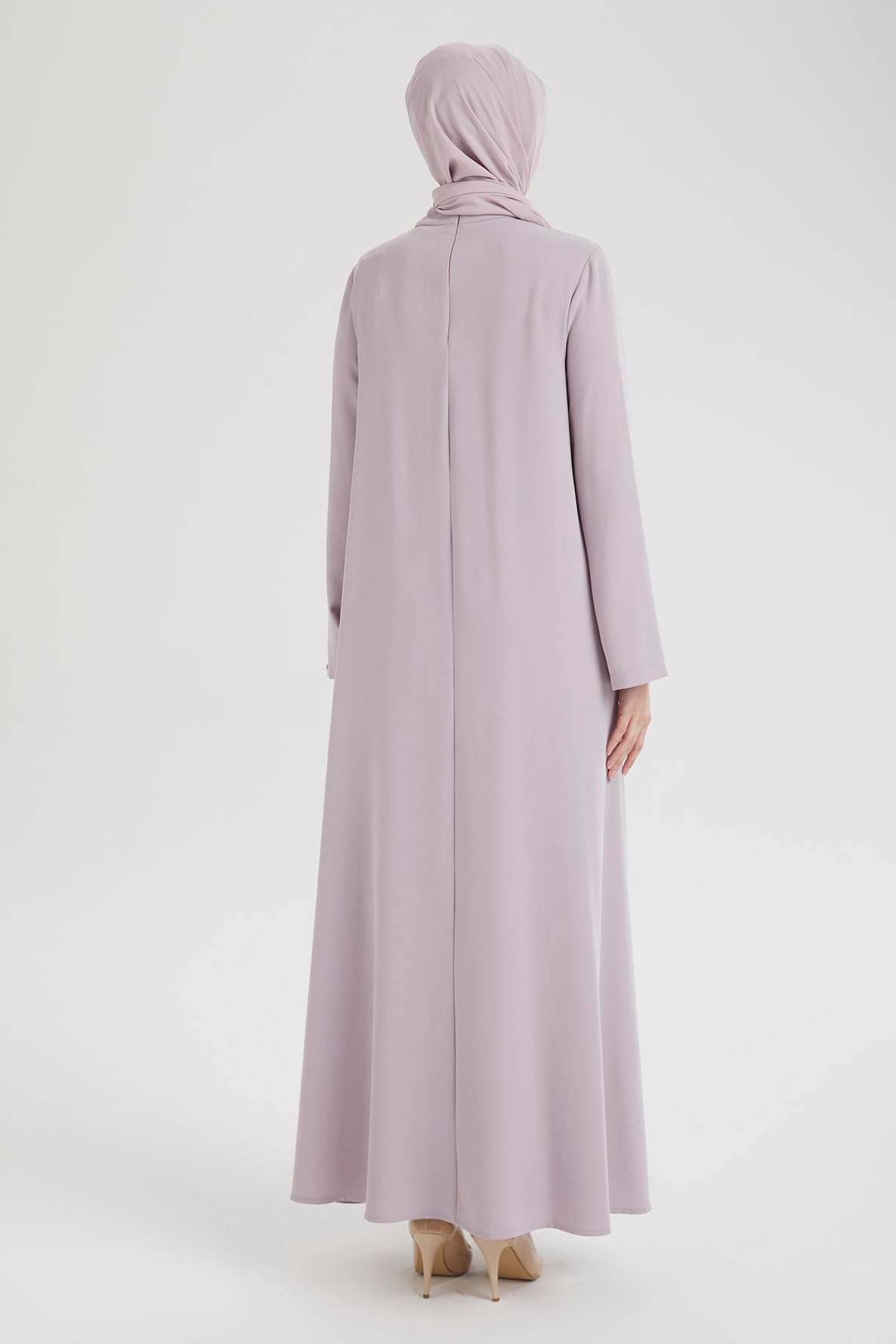 ARMİNE TREND Taş Detaylı Salaş Kesim Elbise-Lila 25YT905