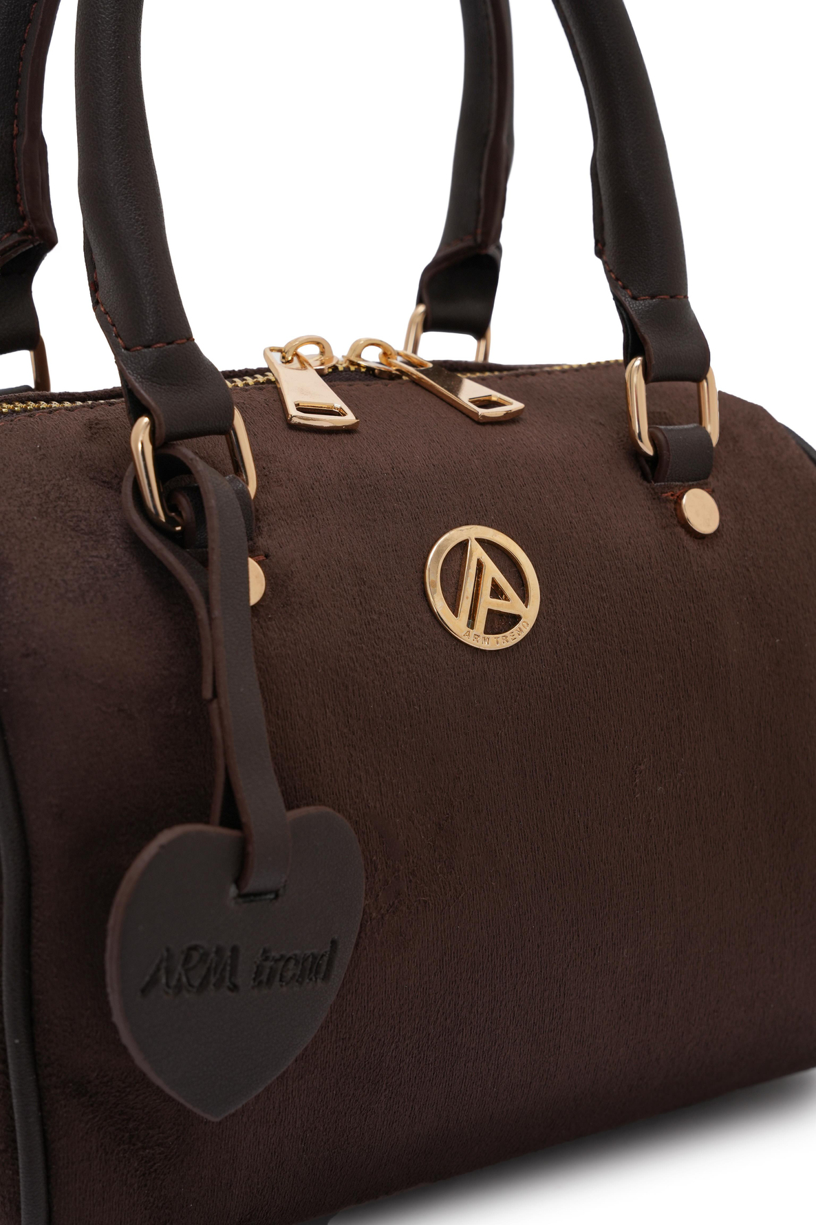 ARMİNE TREND Uzun Askılı Orta Boy Speedy Çanta Kahve Süet ARM140