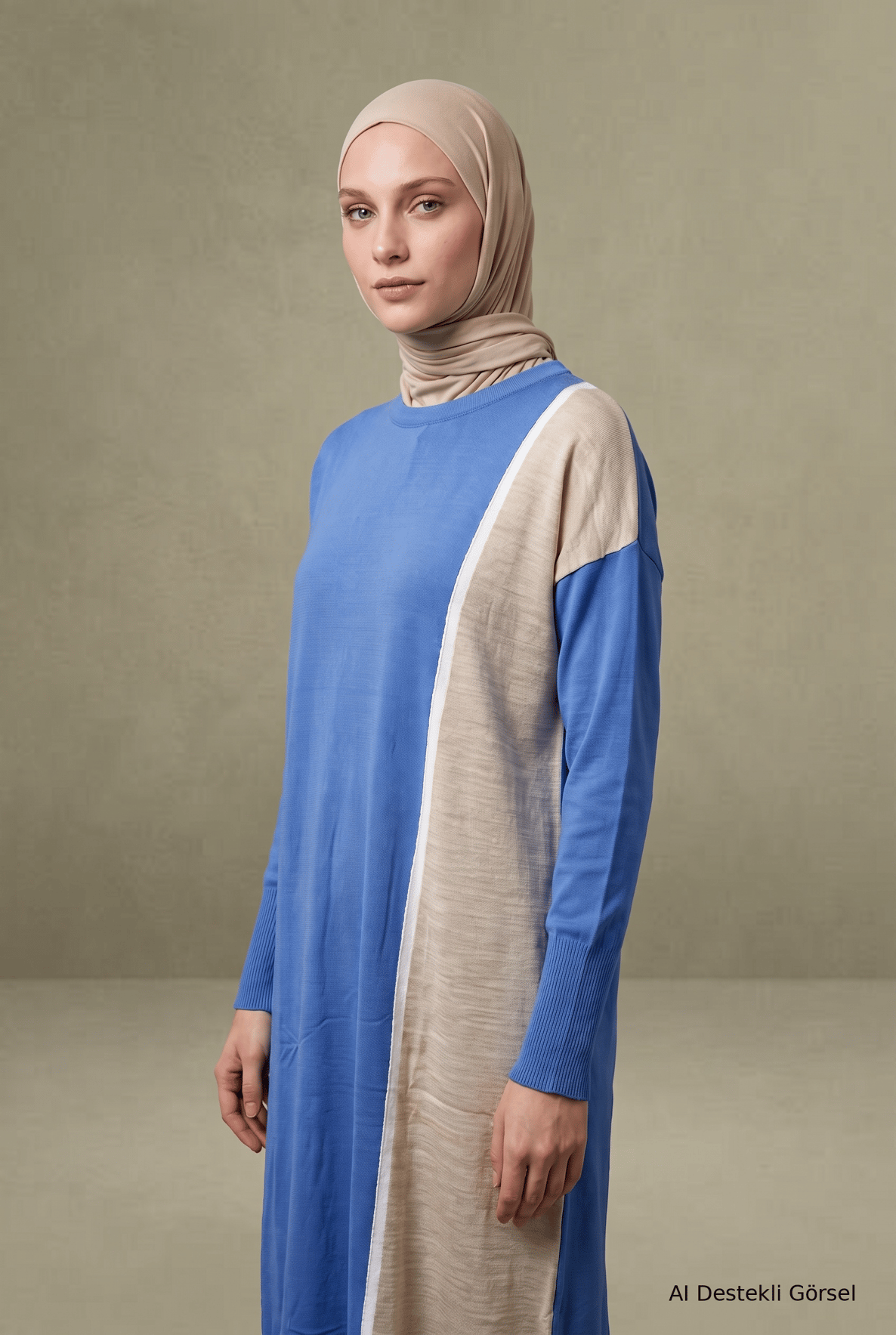 Armine Triko Elbise 22KD900 İndigo