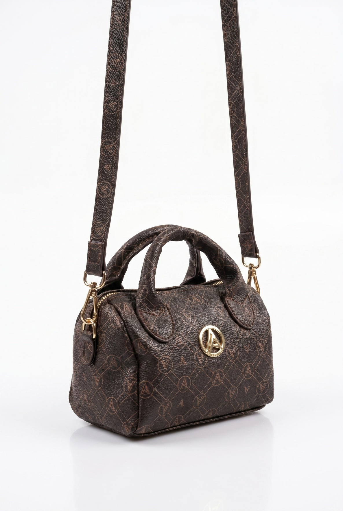 Mini Boy Speedy Çanta Kahve Baskılı ARM136