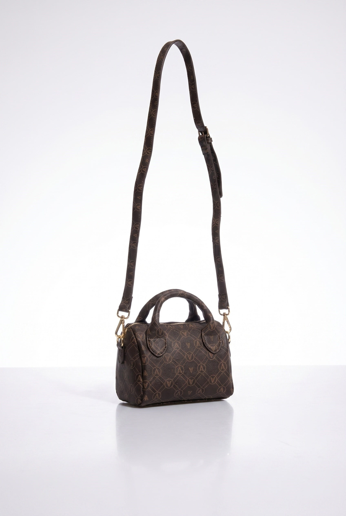 Mini Boy Speedy Çanta Kahve Baskılı ARM136