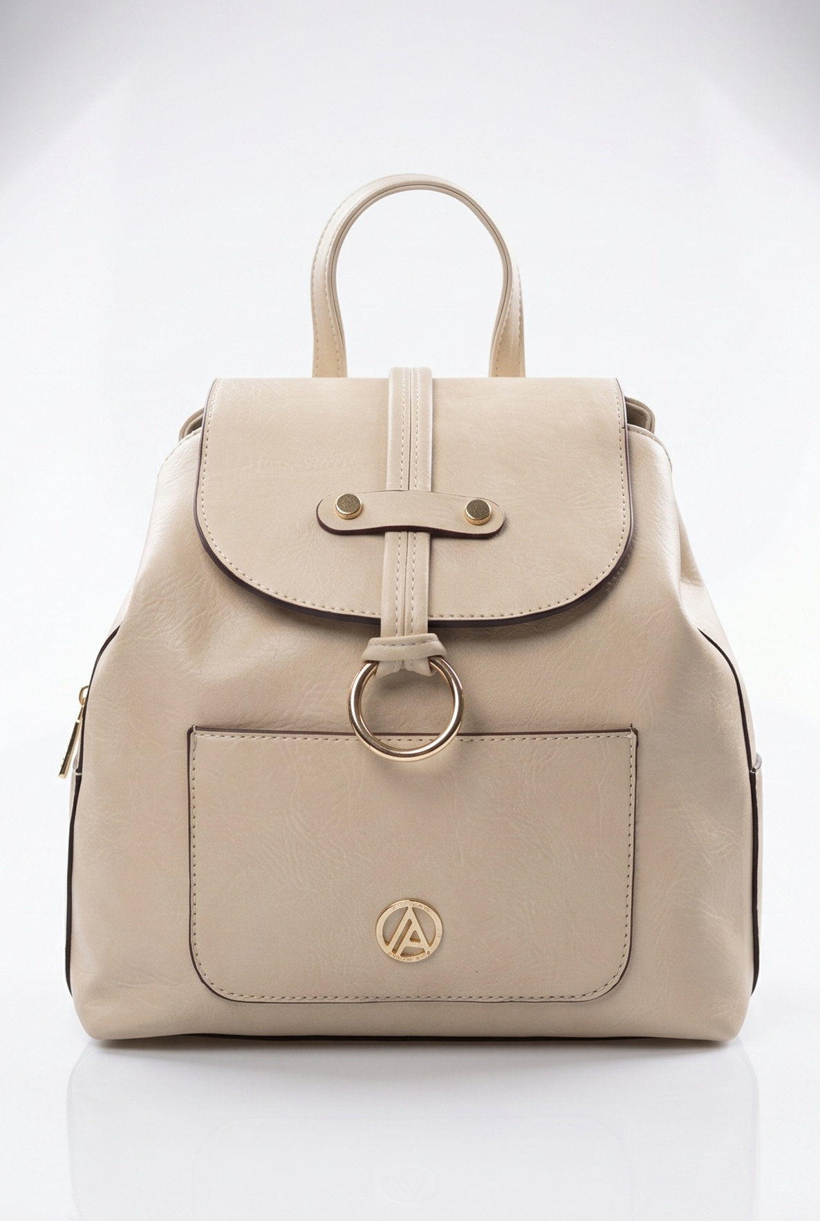 Önden Cepli Sırt Çantası Bej ARM166