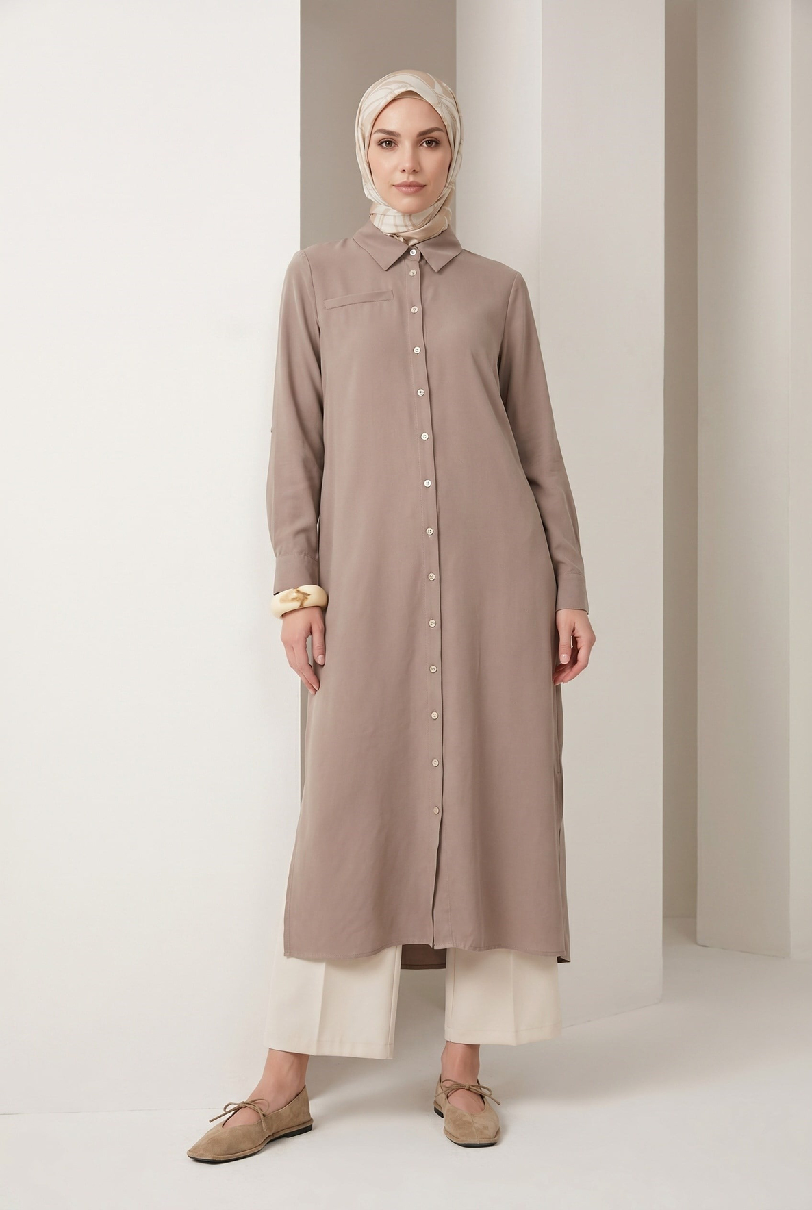 Tunik Elbise Vizon