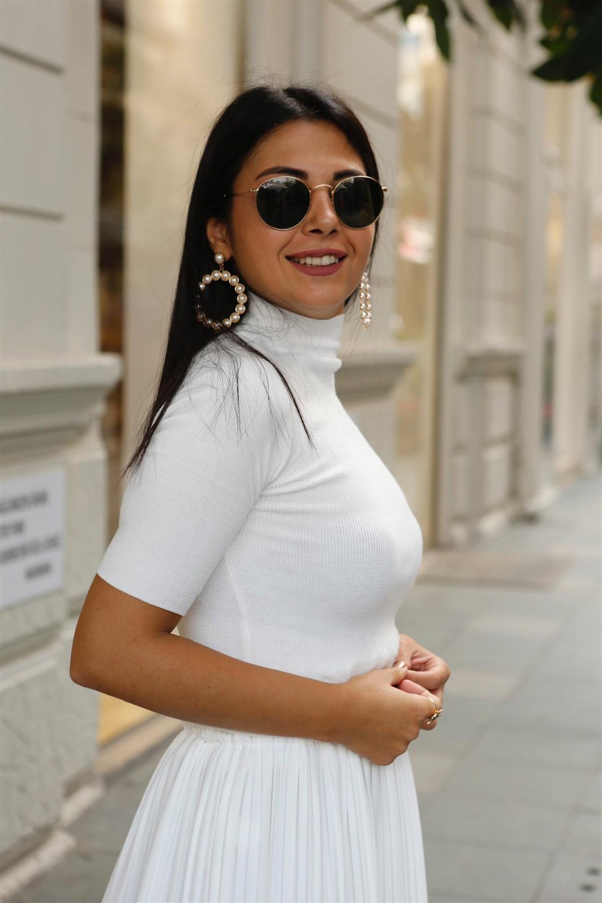 Beyaz İtalyan Balıkçı Yaka Kazak