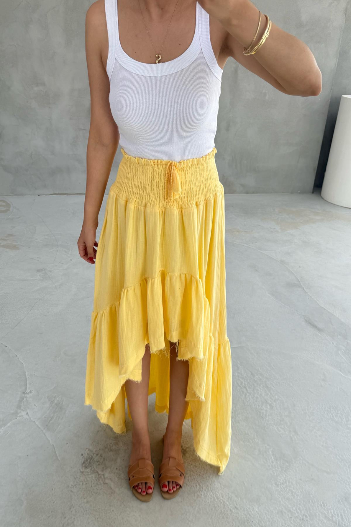 Beyaz Slim Fit Dar Kesim U Yaka Fitilli Atlet