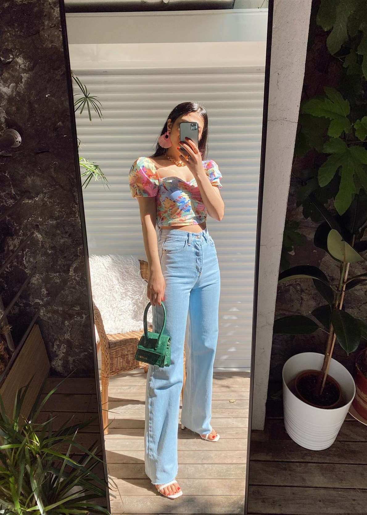 Buz Mavi Yüksek Bel Straight Fit Jean
