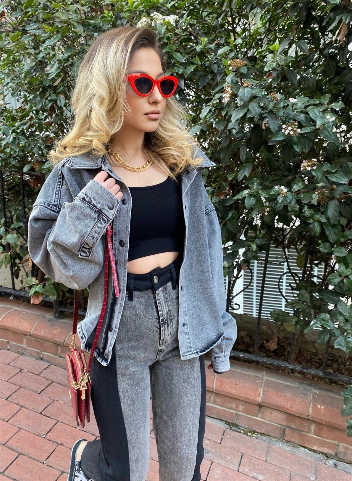 Contrast Füme Mom Jean