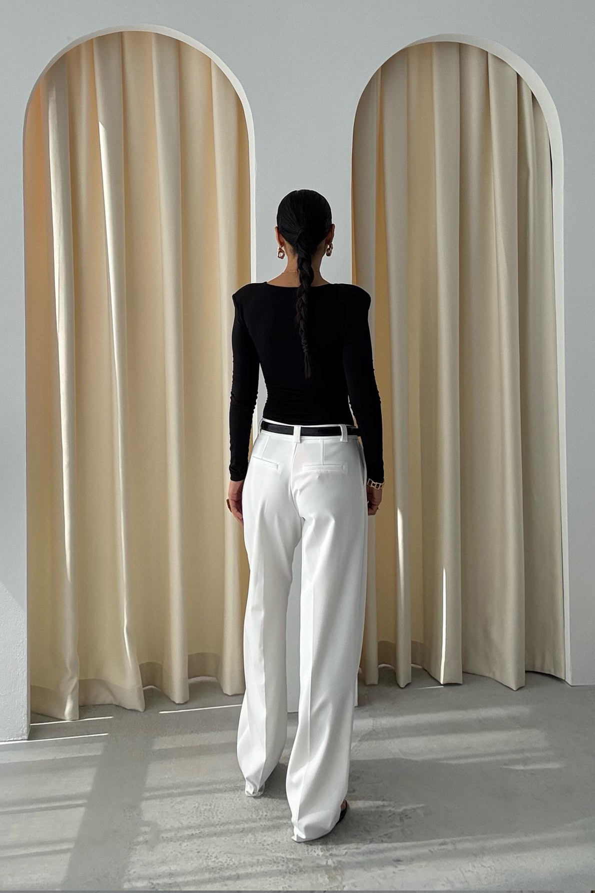 Ekru Premium Palazzo Pantolon