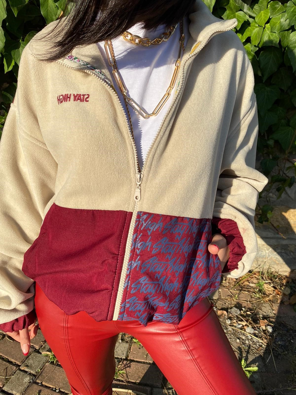 Fermuarlı Polar Sweatshirt