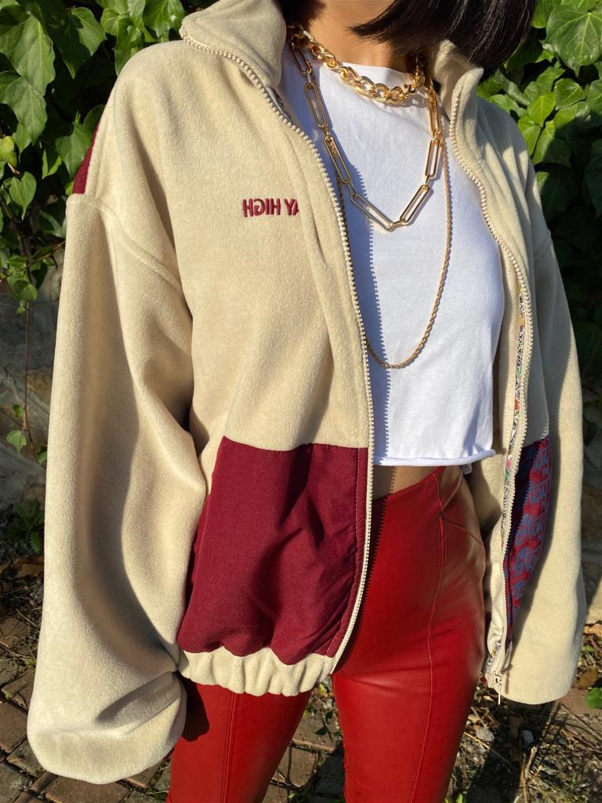 Fermuarlı Polar Sweatshirt
