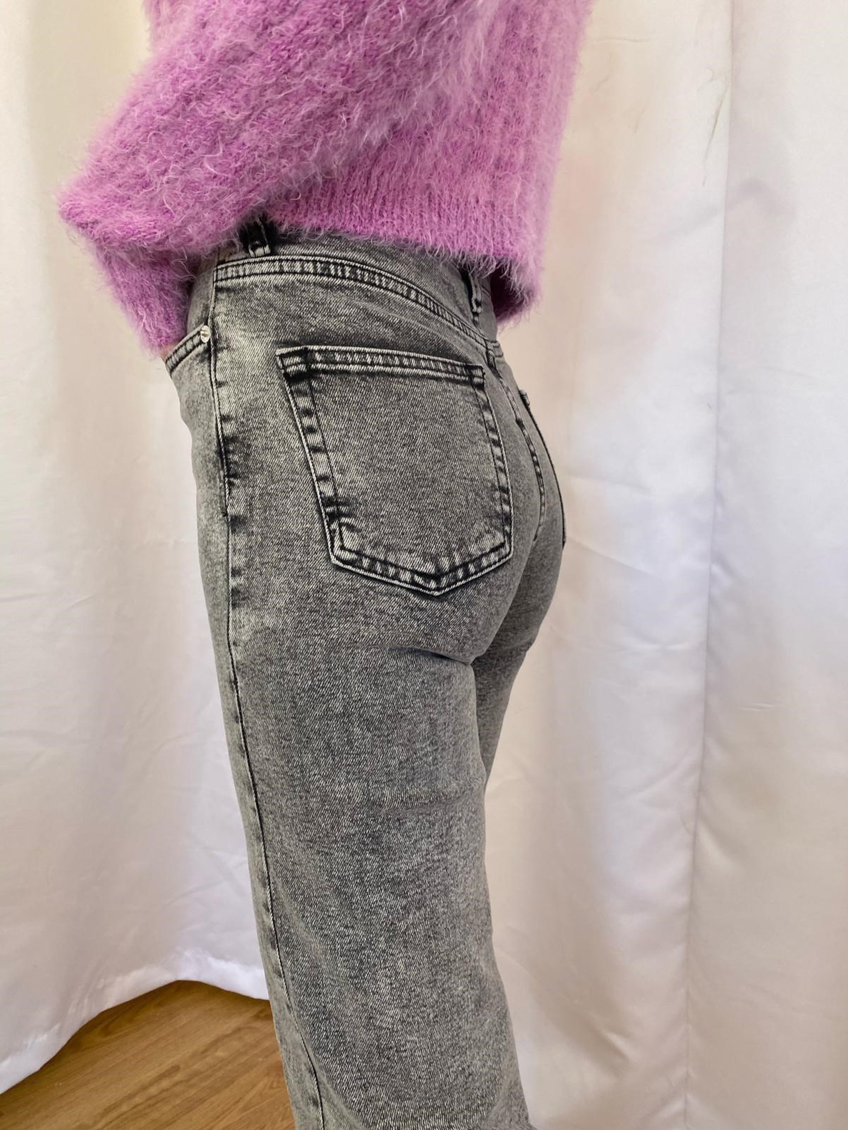Füme Yüksek Bel Mom Jean