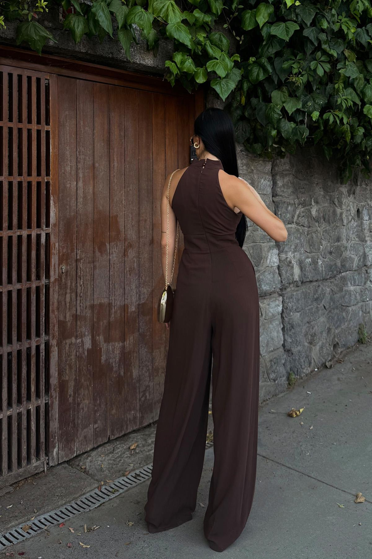 Kahve Rahat Kesim Bağlama Detaylı Tulum