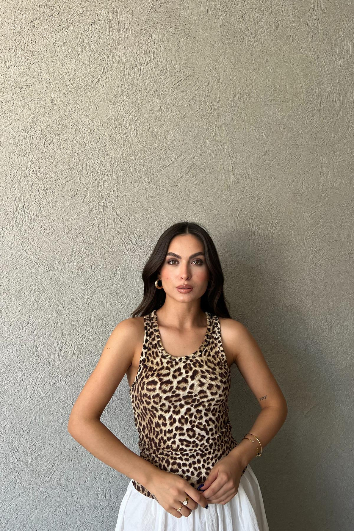 Leopar Desen Marka Model Atlet