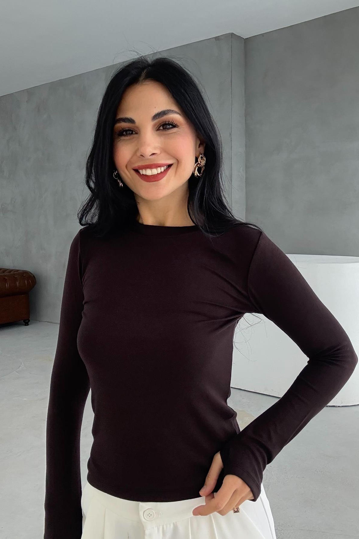 Marka Model  Parmak Geçmeli Kahve Body