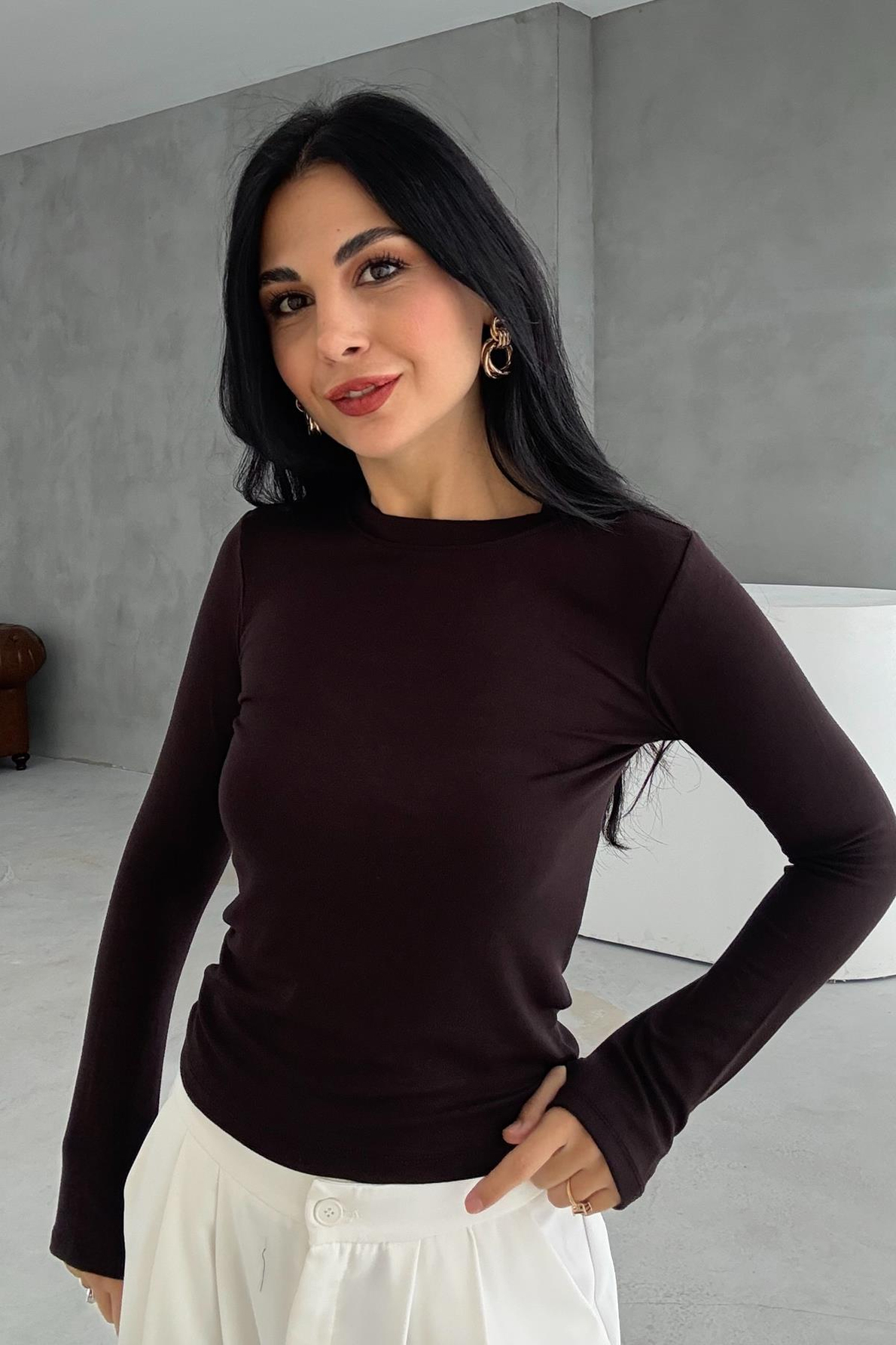 Marka Model  Parmak Geçmeli Kahve Body