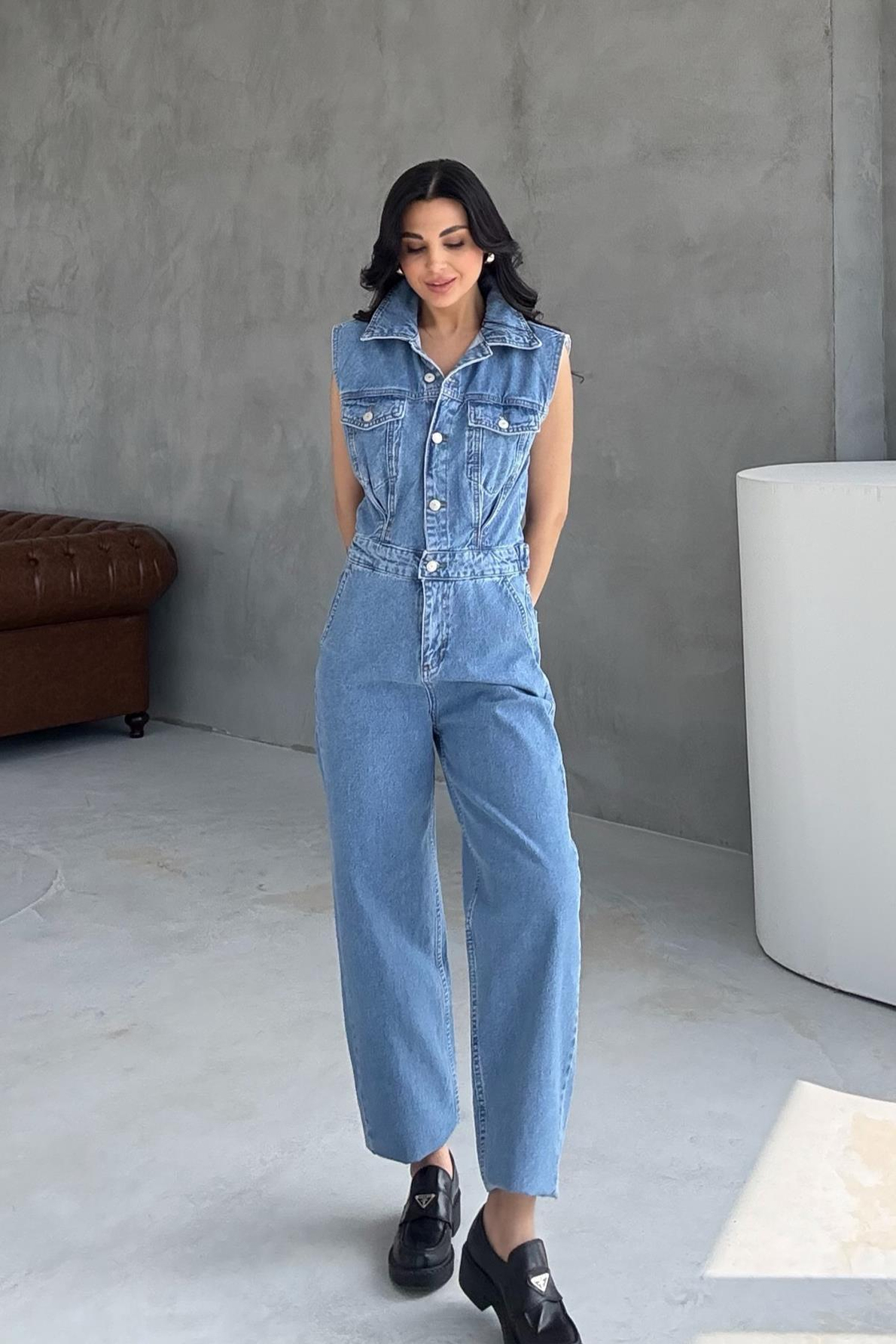 Mavi Balon Denim Tulum