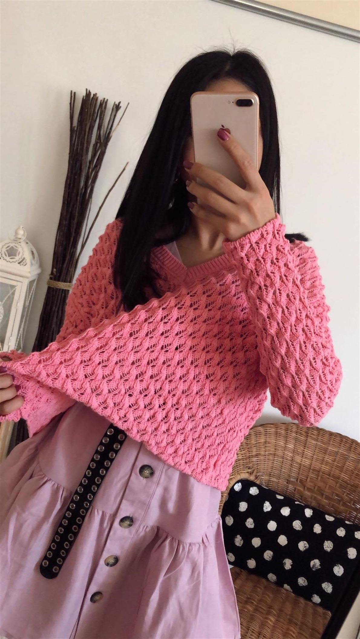 Nisan Triko Pembe Baharlık Kazak