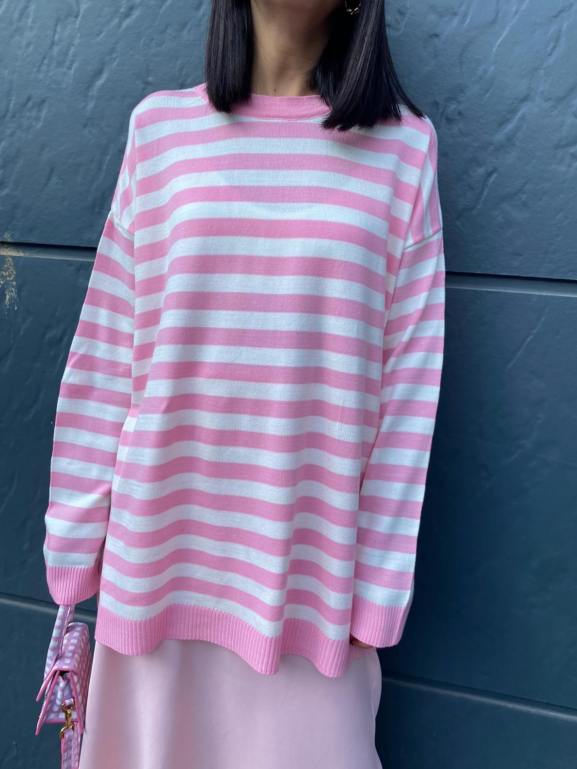 Pembe Çizgili Triko