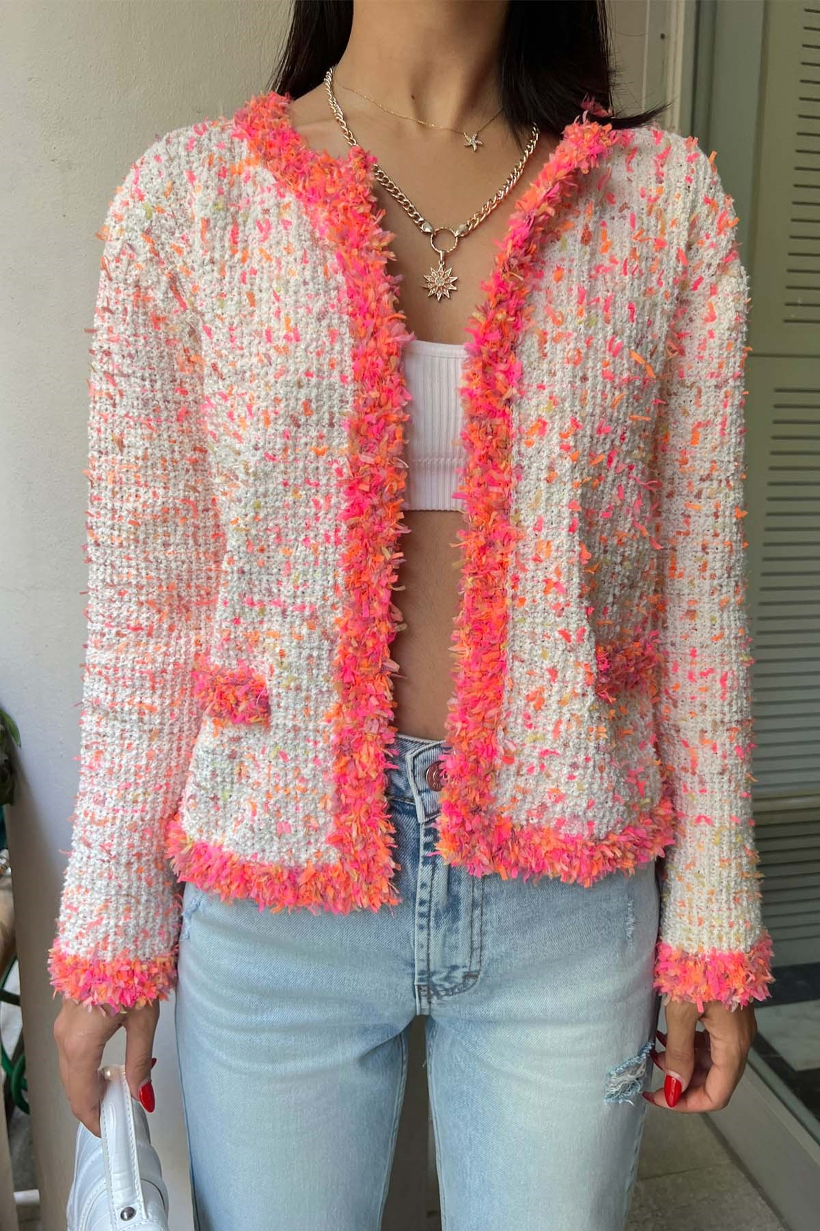 Pembe Tüvit Mini Hırka