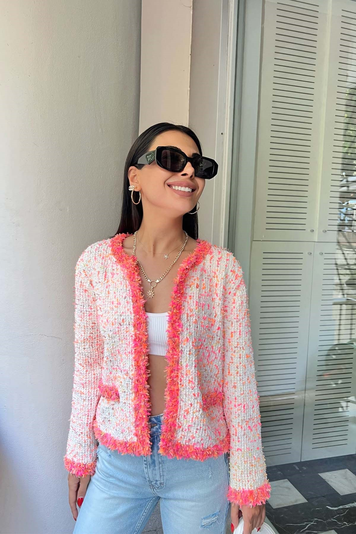 Pembe Tüvit Mini Hırka