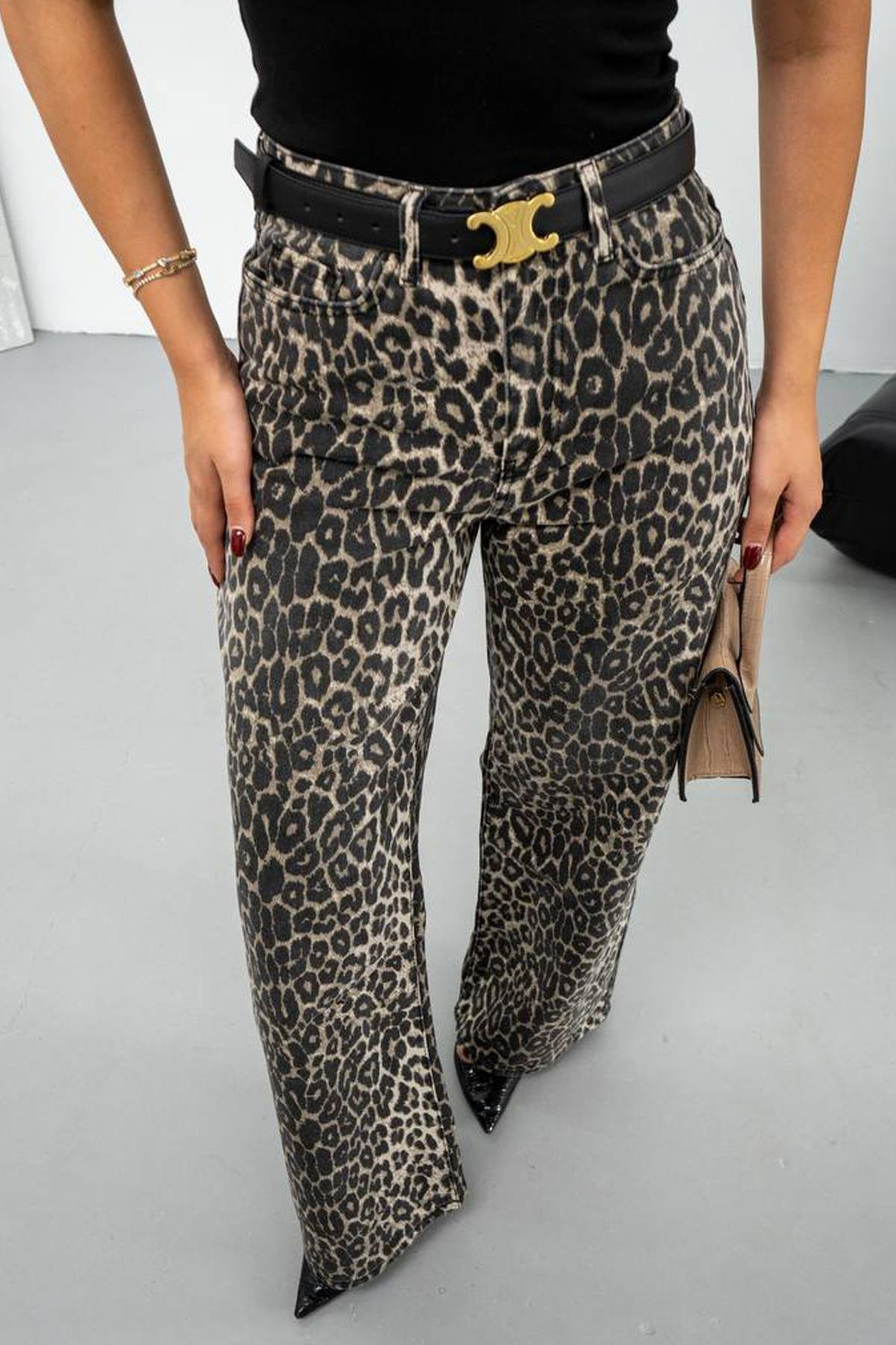 Pinterest Leopar Wide Leg Jean