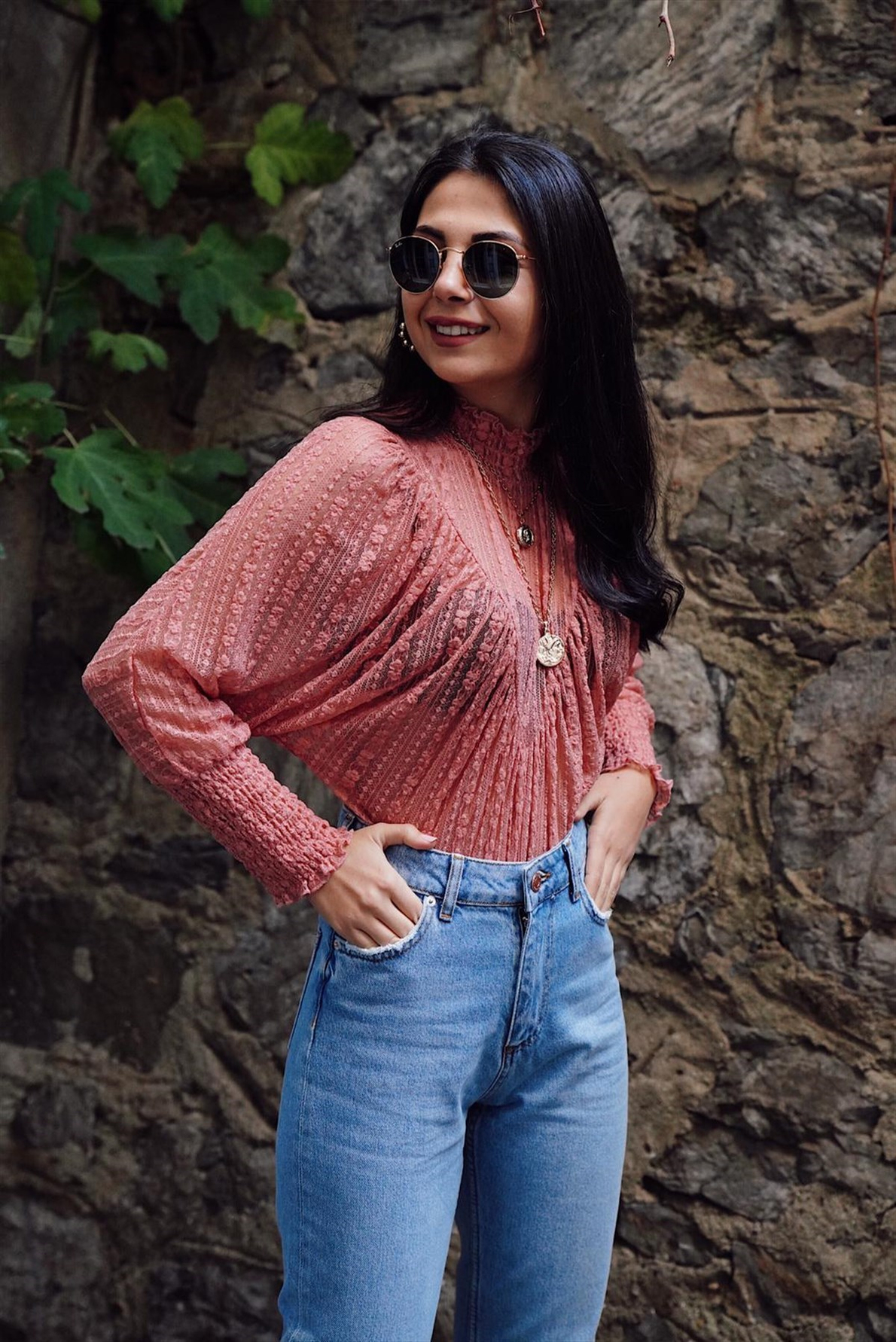 Pudra Vintage Dantel Bluz