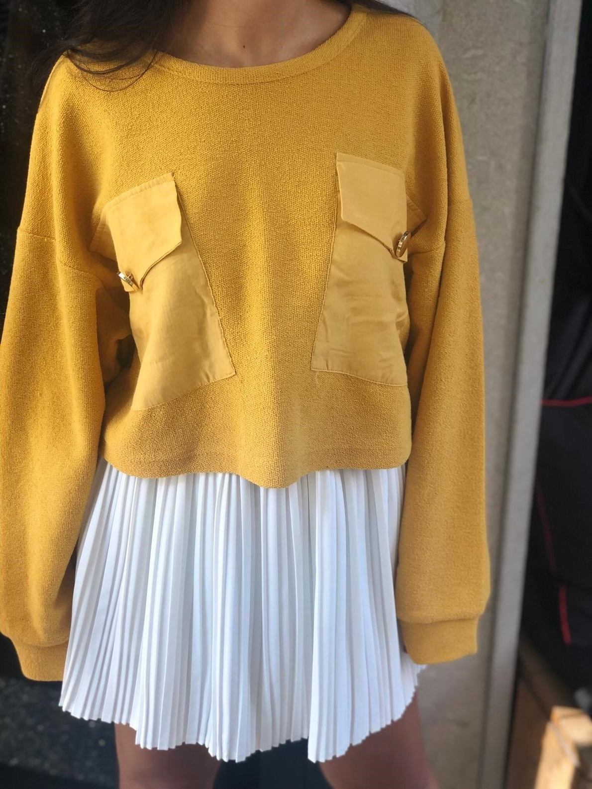 Sarı Cepli Sweat