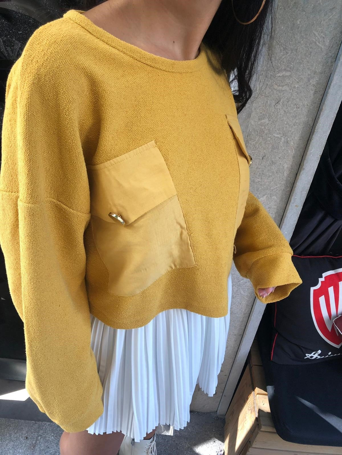 Sarı Cepli Sweat