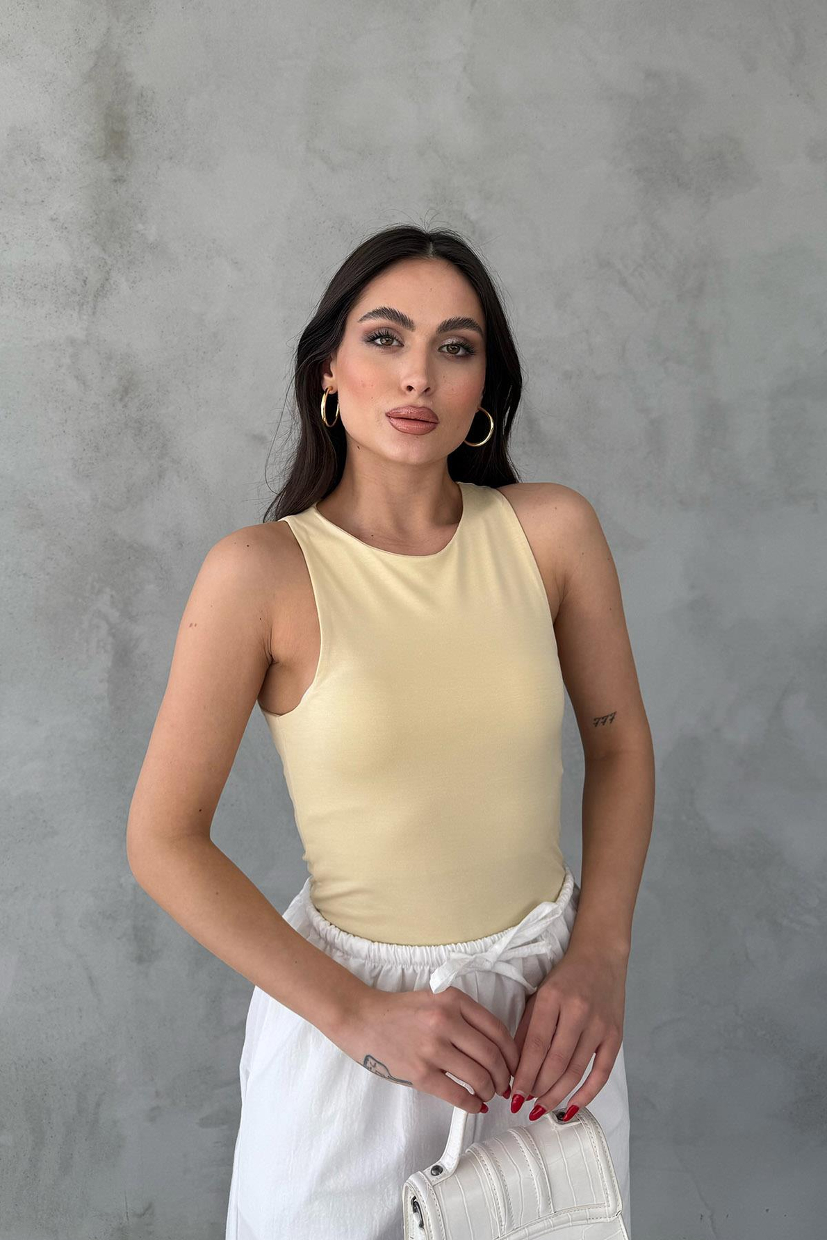 Sarı Halter Yaka Atlet