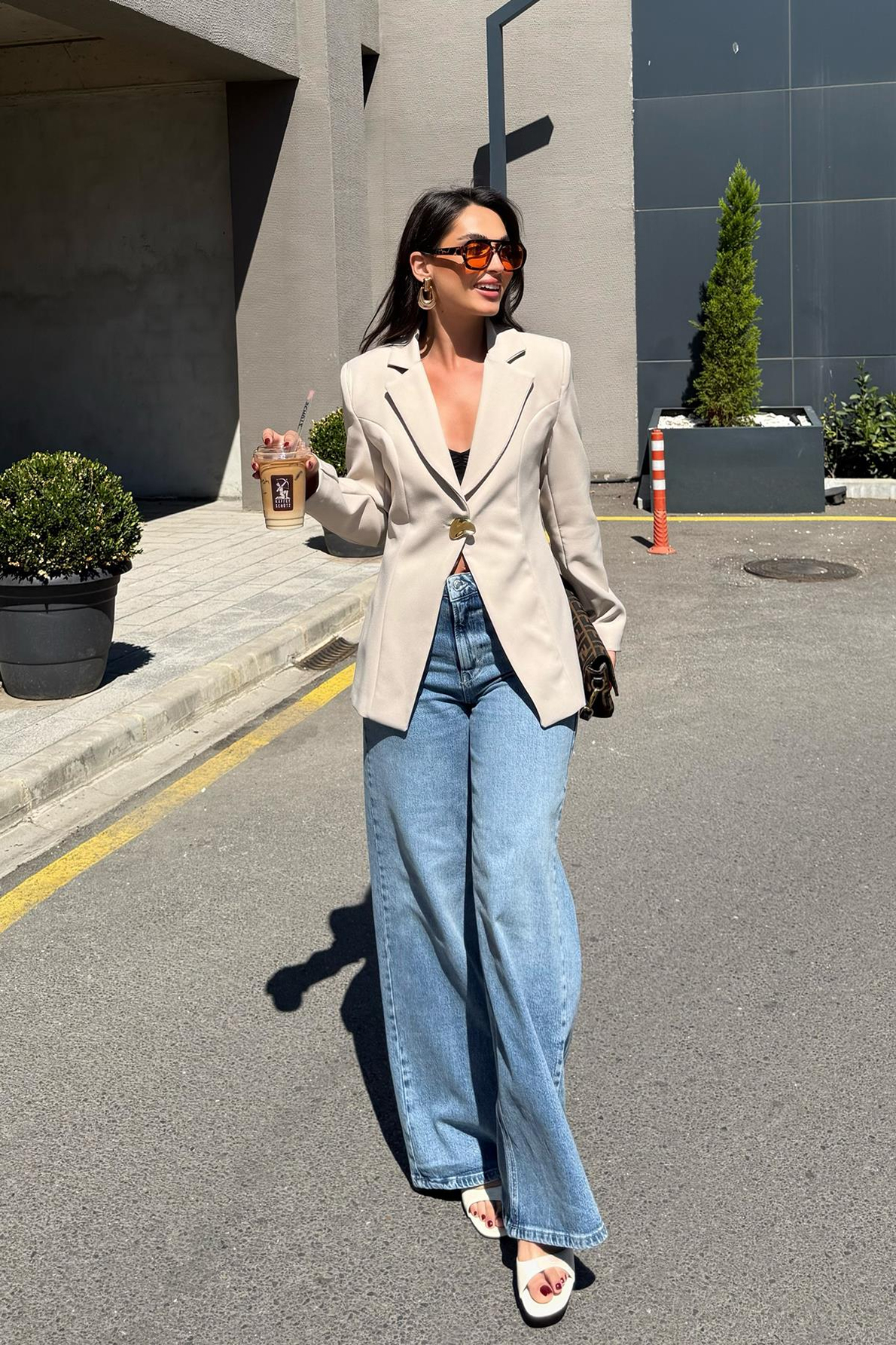 Taş Dior Kuplu Gold Düğmeli Ceket