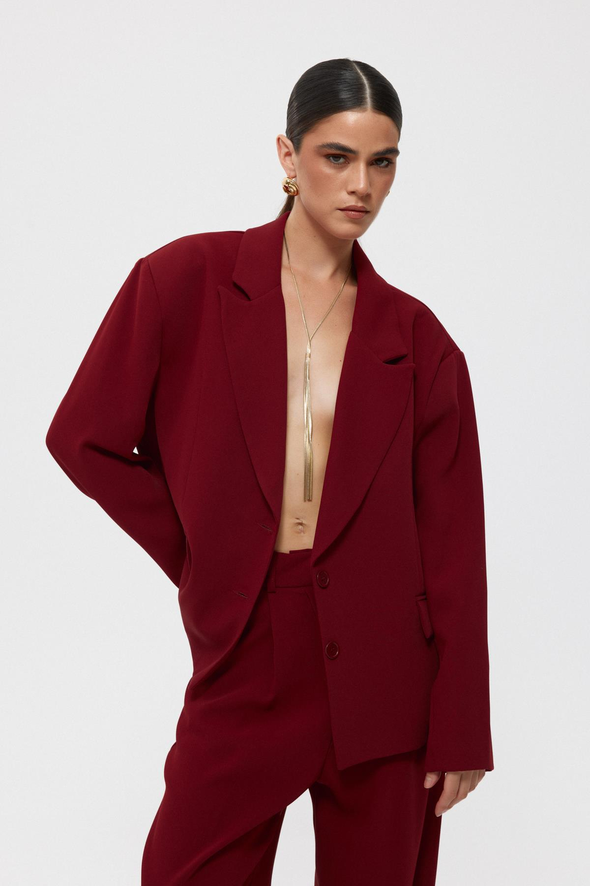 Vişne Çürüğü Premium Oversize Ceket