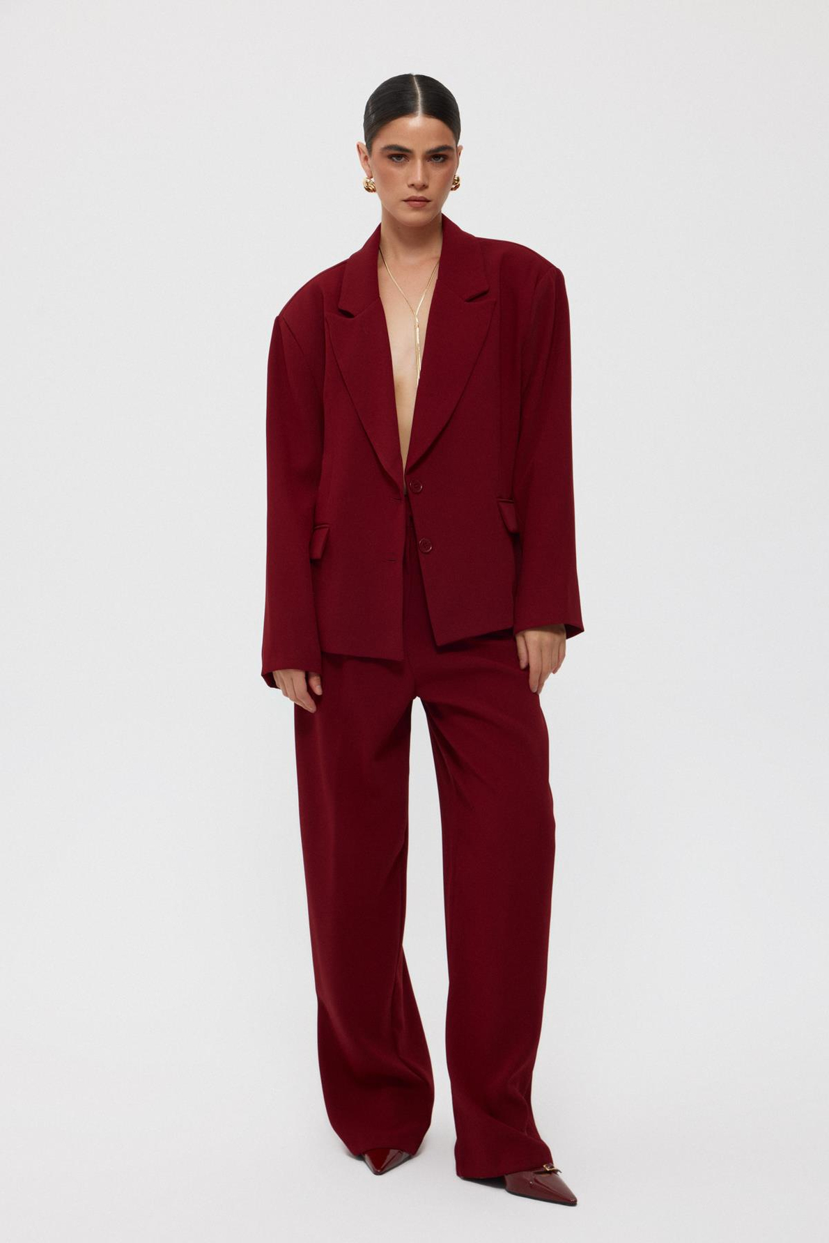 Vişne Çürüğü Premium Oversize Ceket