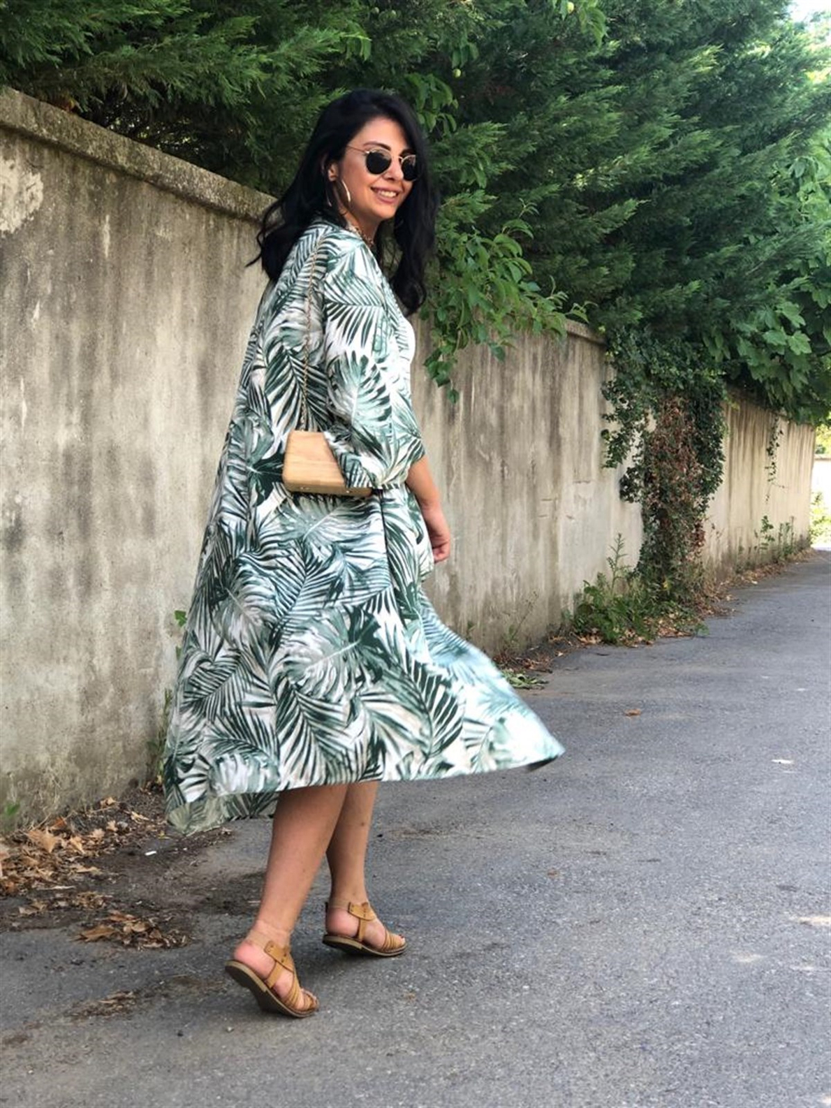 Yeşil Desenli Kimono