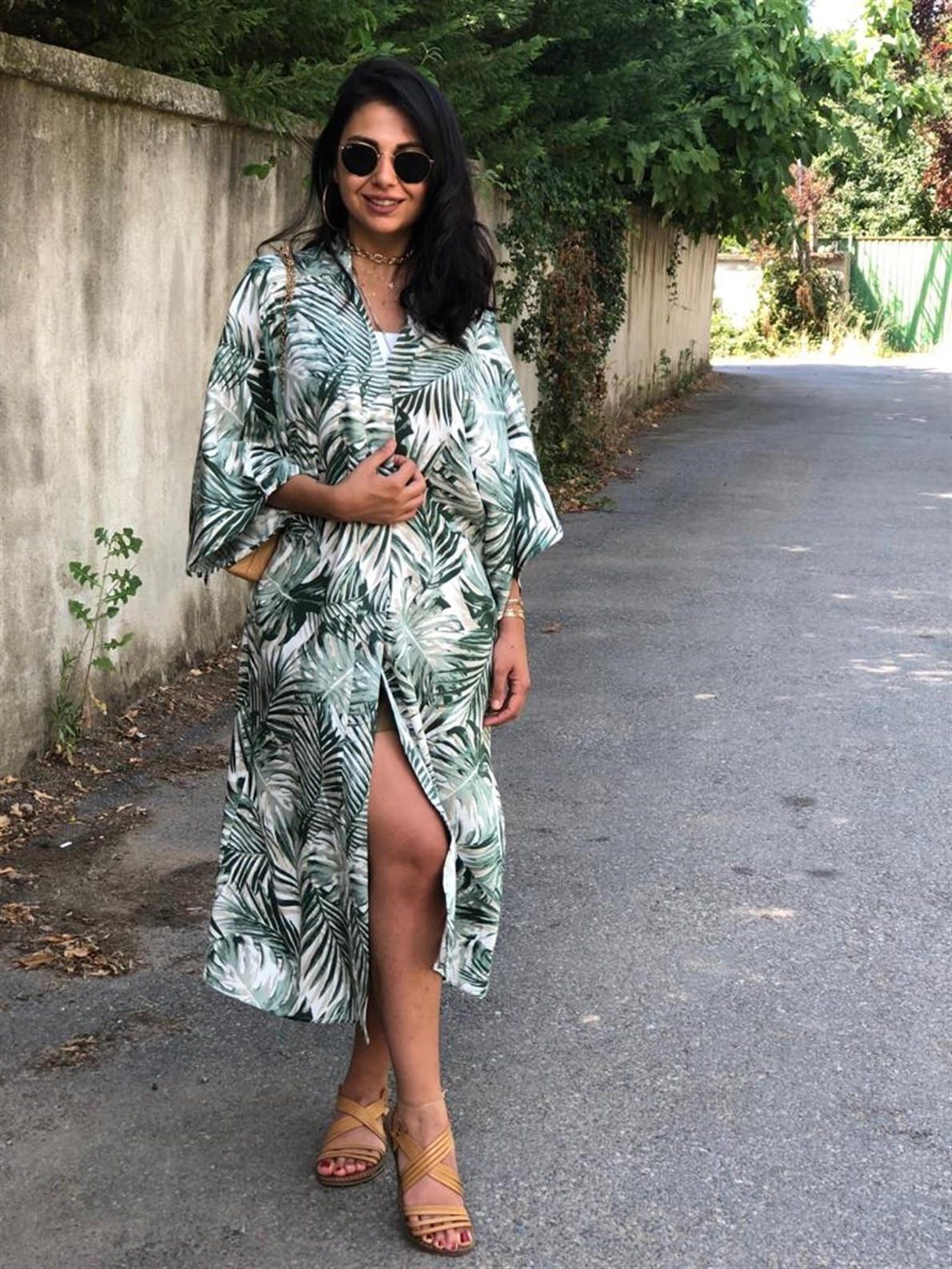 Yeşil Desenli Kimono