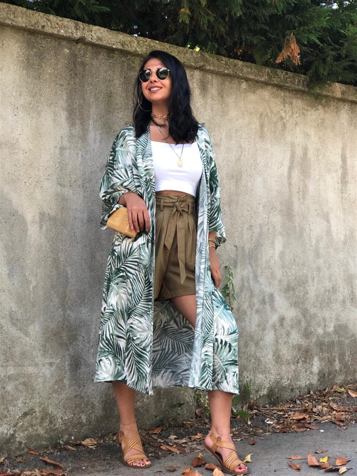 Yeşil Desenli Kimono