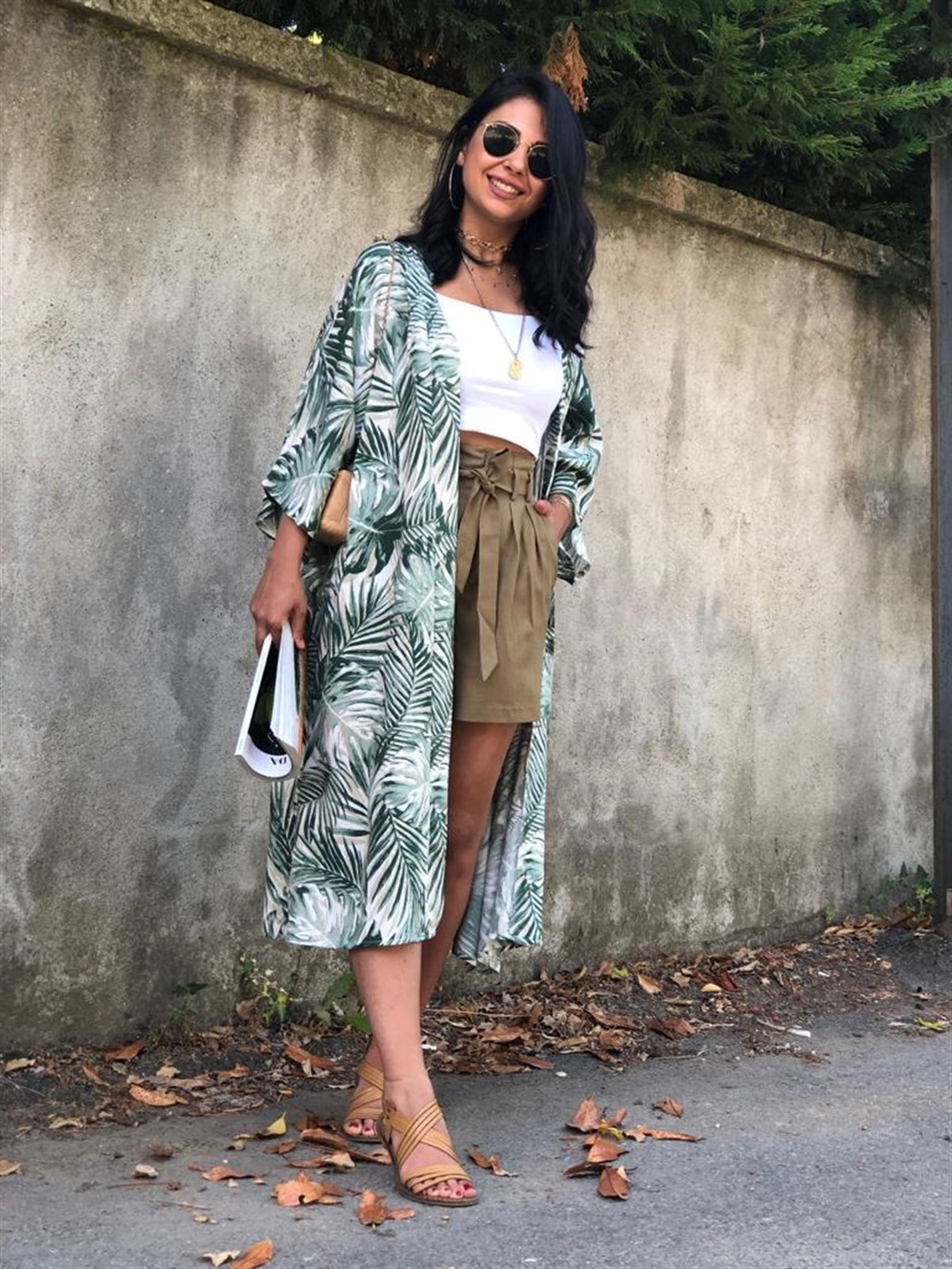 Yeşil Desenli Kimono