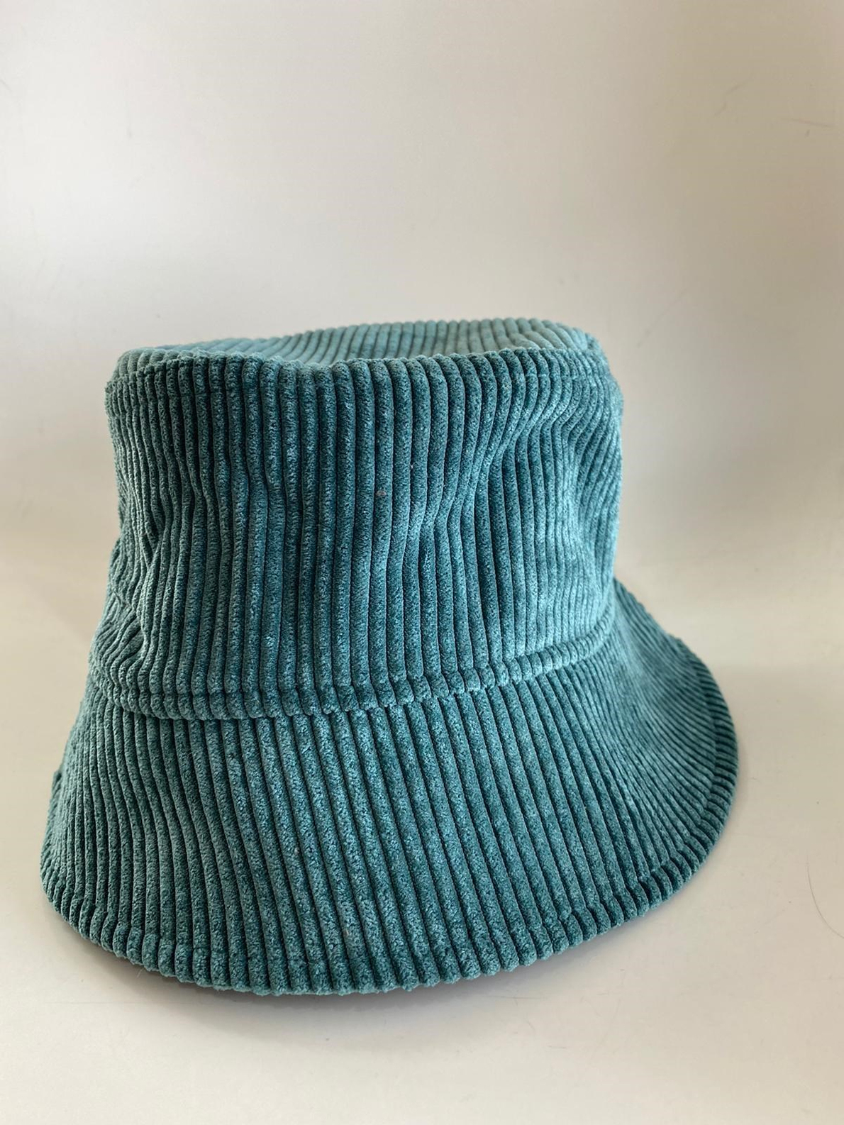 Yeşil Kadife Bucket Şapka
