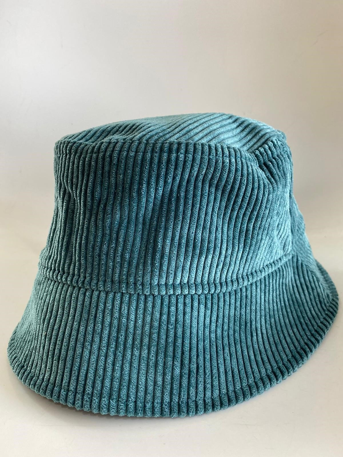 Yeşil Kadife Bucket Şapka