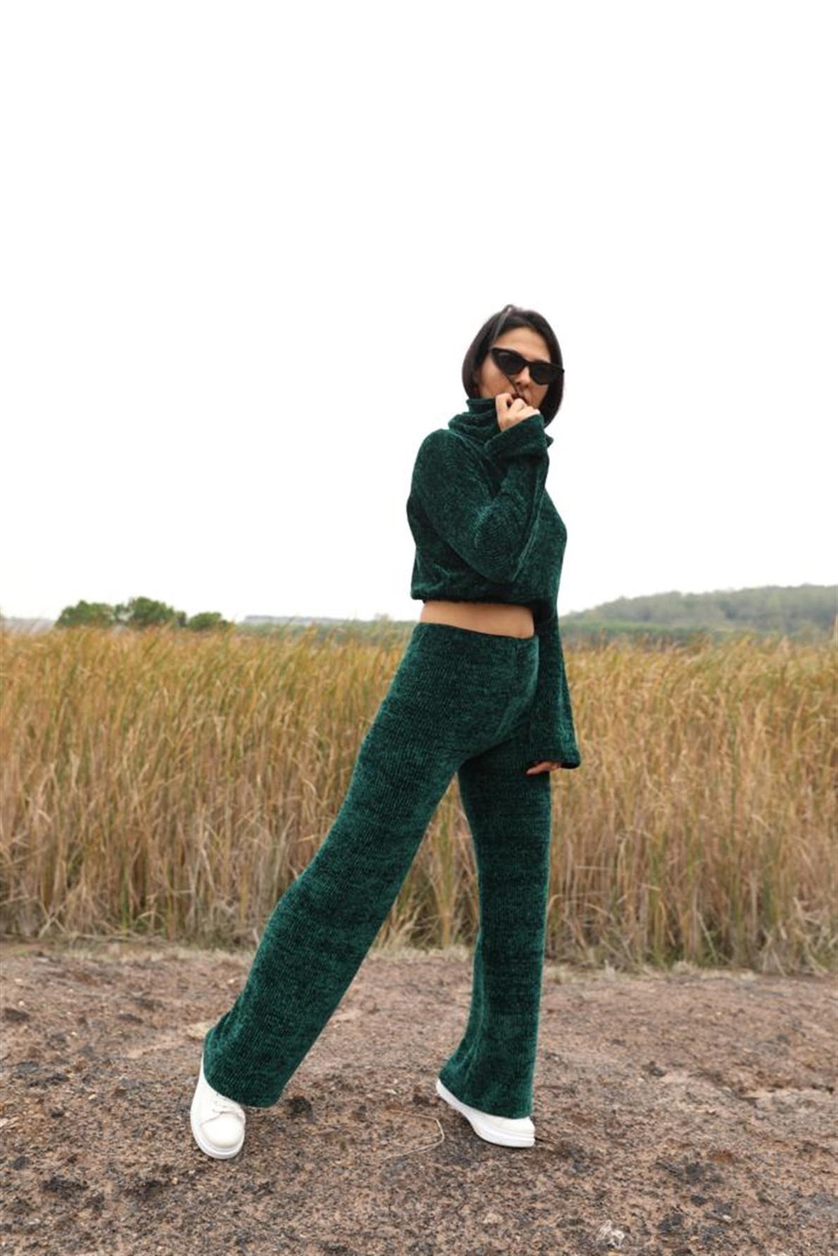 Yeşil Triko Pantolon