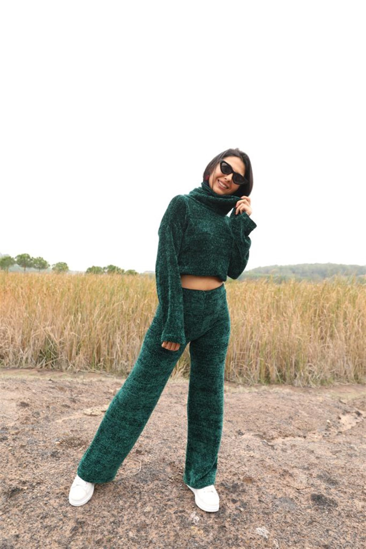 Yeşil Triko Pantolon
