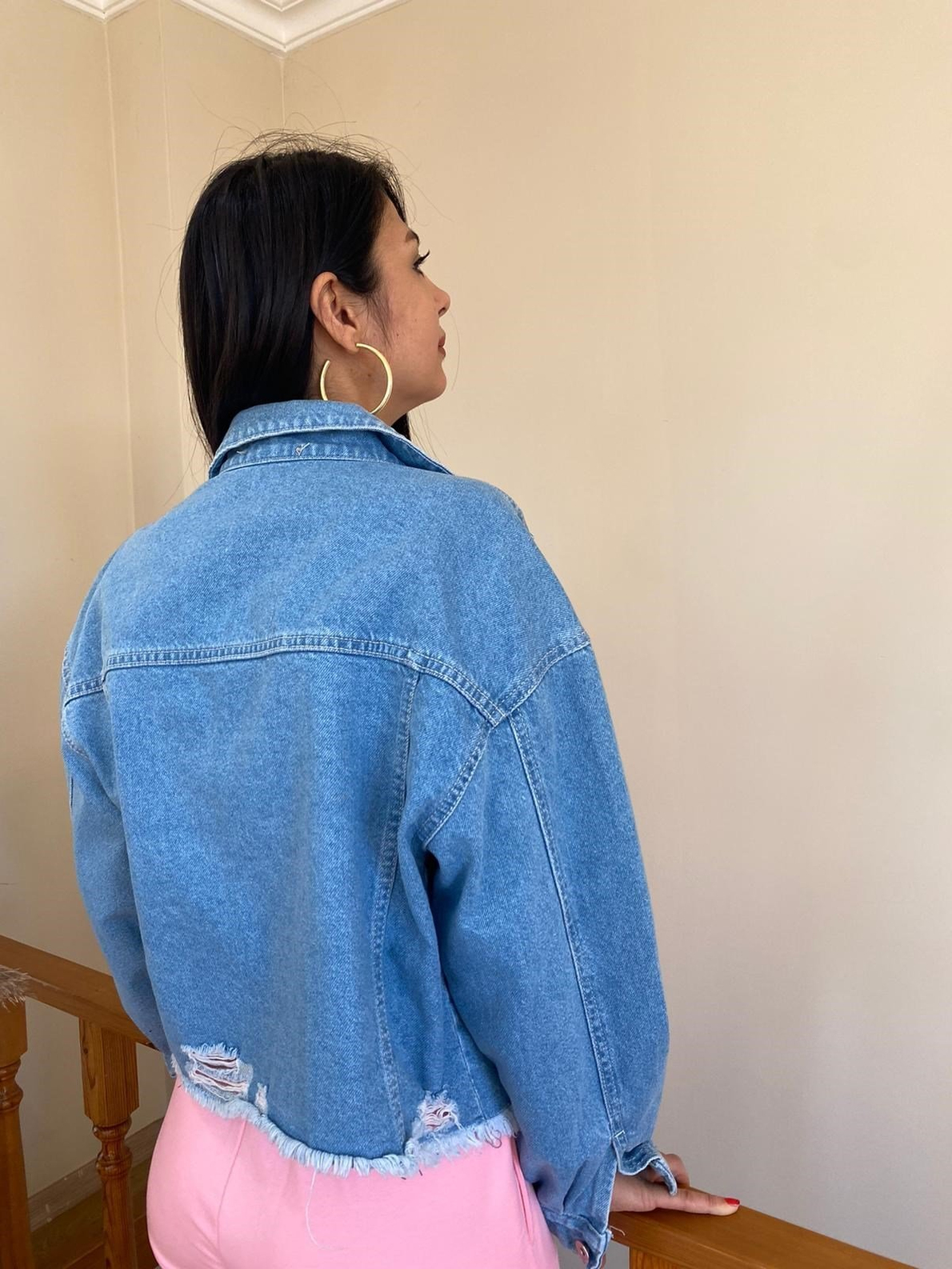 Yıkamalı Denim Kot Ceket