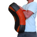 Leon Curved Büyük Boy Darbe Yastığı Kick-Boks Lowkick Pads Kırmızı