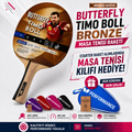 Butterfly 85011S Boll Bronze ITTF Onaylı Masa Tenisi Raketi