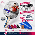 Butterfly 85016S Boll Silver ITTF Onaylı Masa Tenisi Raketi
