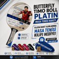 Butterfly Timo Boll 85026S Platin Masa Tenisi Raketi ITTF Onaylı Raket