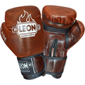 Leon Blade Training Boks Kick Boks Ve Muay Thai Eldiveni ve 3,5 m Bandaj Seti Kahverengi
