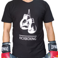 Suprem Penye Pamuklu Kickboxing Tişört Siyah