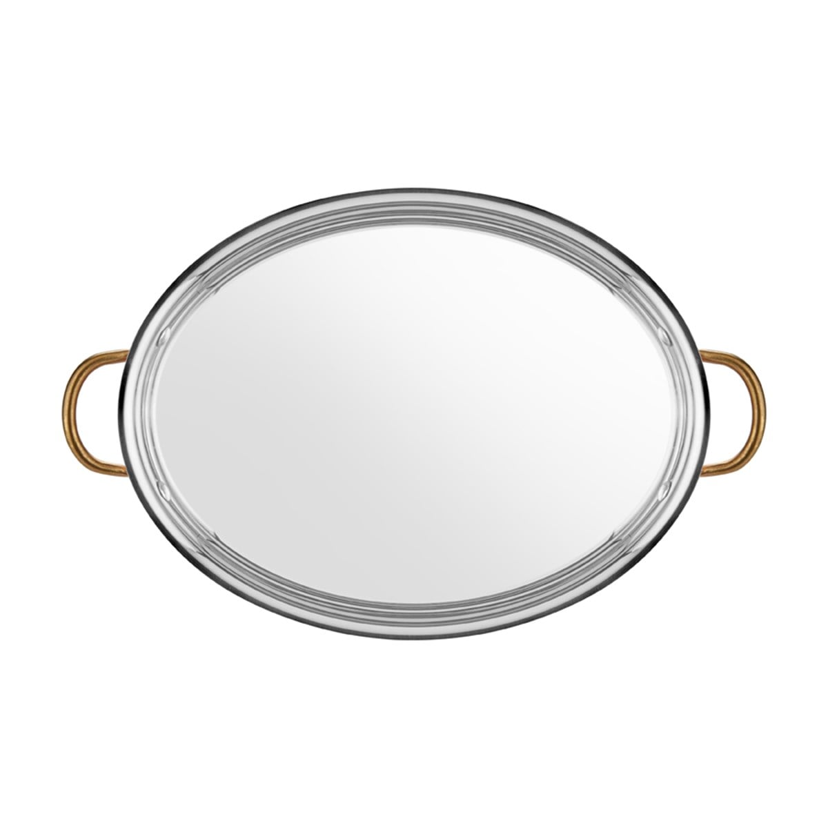 Multi Metal Copper Oval Low Omelette Pan